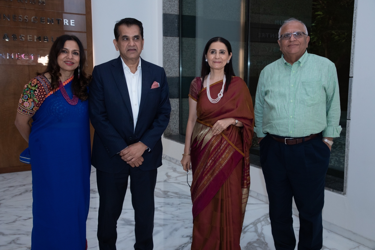 Amitabh Kant with board