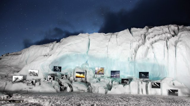 David Breashears, Evening Ice Gallery, Khumbu Glacier, Mount Everest, 2012. Courtesy of GlacierWorks