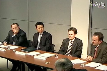 L to R: Daniel Glaser, John Park, John Delury, and Michael Kulma at the Asia Society New York on Nov. 3, 2009. 
