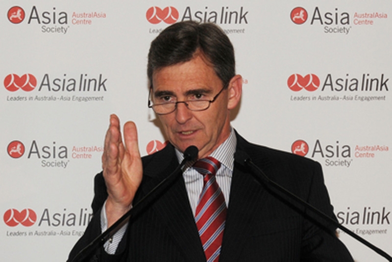 The Hon John Brumby MP announces the launch of the Westpac Group's Cultural and Language Learning Program for China and India in Melbourne on August 4, 2010.