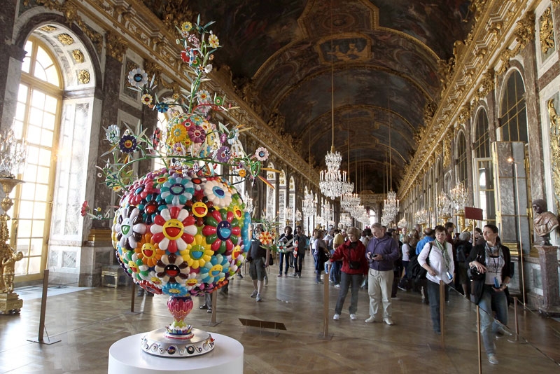 Flower Matango, a sculpture by Japanese artist Takashi Murakami, on view as part of Murakami's exhibition at the Palace of Versailles, outside Paris. (Pierre Verdy/AFP/Getty Images)