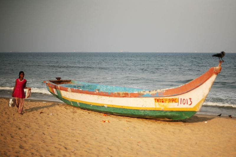 Marina Beach in Chennai, India