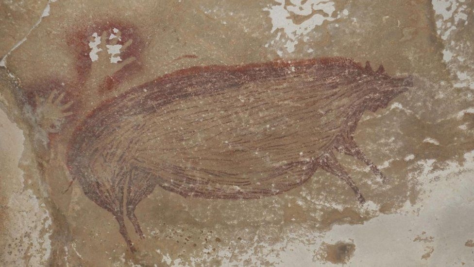 Indonesia Cave Painting Pig