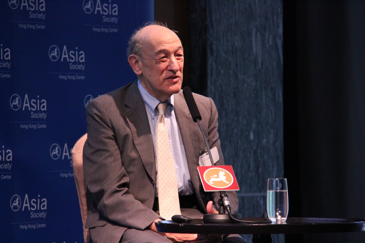 Harvard Professor Ezra Vogel spoke at Asia Society Hong Kong Center on May 21, 2012. (Asia Society Hong Kong Center)
