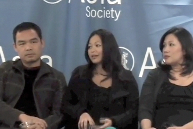 L to R: Andrew Lam, Chloe Dao, and Dai Huynh in Houston on Nov. 21, 2008. 