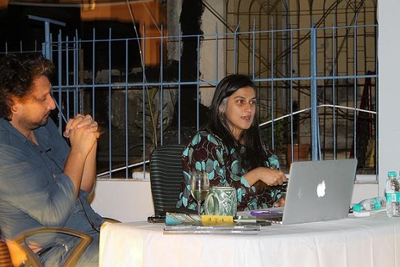 Ashok Sukumaran and Shaina Anand in Mumbai on November 16, 2013. (Asia Society India Centre) 