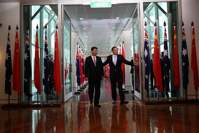Australian Prime Minister Tony Abbott and Chinese President Xi Jinping at the Australian Parliament in November 2014/Image courtesy of Prime Minister's Office 
