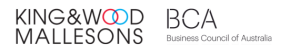 King & Wood Mallesons, Business Council of Australia logos