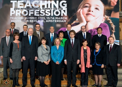 Education officials at the 2013 International Summit on the Teaching Profession