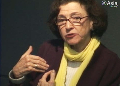 Carol Gluck of Columbia University speaking in New York on October 28, 2010. (Asia Society New York)