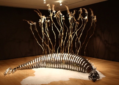 U-Ram Choe's 'Guardian of the Hole,' on display at Asia Society Museum in New York through December 31, 2011.