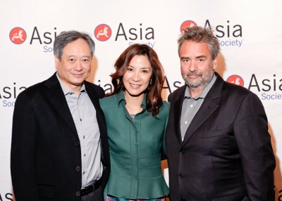 L to R: Ang Lee, Michelle Yeoh, and Luc Besson at Asia Society's screening of "The Lady" in New York on Dec. 11, 2011. (C. Bay Milin)