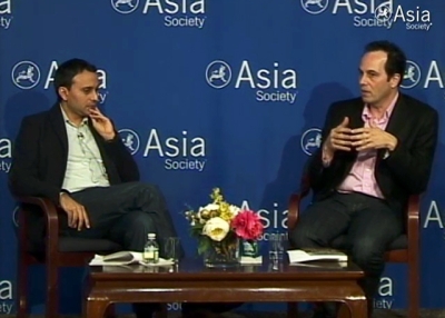 Akash Kapur and Philip Gourevitch at Asia Society New York on March 15, 2012. 