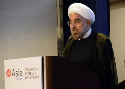 Iranian President Hassan Rouhani in New York City on September 26, 2013. (Kenji Takigami/Asia Society)
