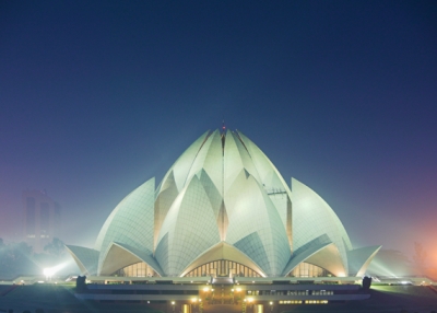 India, New Delhi, Kalkaji, Bahai Lotus Temple (Renaud Visage/Getty Images)