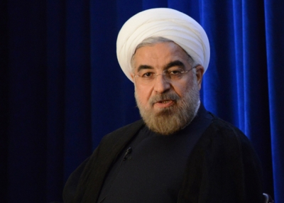 Iranian President Hassan Rouhani, seen here during an appearance at Asia Society in 2013, faces voters on May 19. (Kenji Takigami/Asia Society)