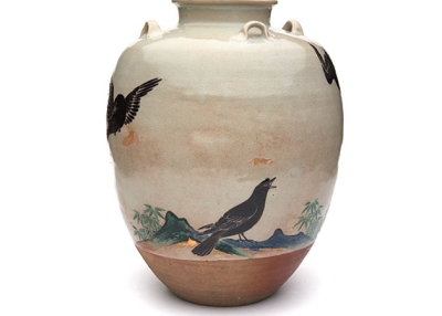 Nonomura Ninsei (Japanese, active ca. 1646–77). Tea Leaf Jar. Edo period (1615–1868), 1670s. Japan, Kyoto Prefecture. 