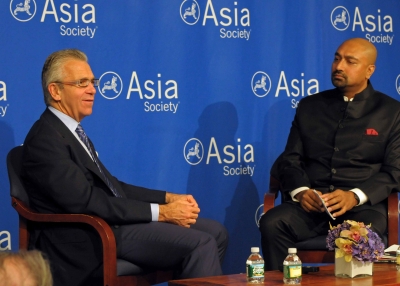 Michael J. Silverstein (L) and Bobby Ghosh in New York on Oct. 2, 2012. (Elsa Ruiz/Asia Society).