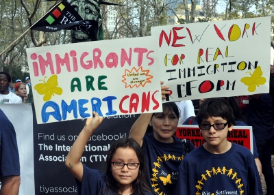 Immigration demonstration in New York