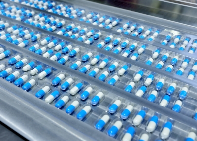 Pills being manufactured
