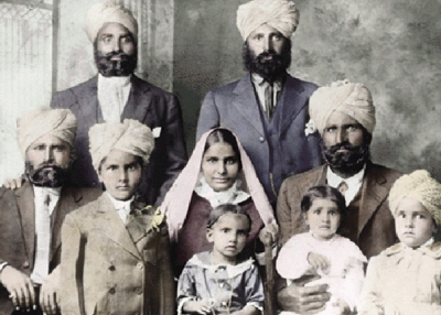 An immigrant Punjabi family in America c. 1900s