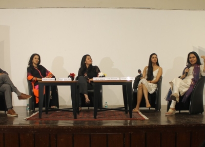 (L to R) Manu Joseph, Shobhaa De, Mini Menon, Ira Trivedi and Avani Davda in Mumbai on September 16, 2014. (Asia Society India Centre)