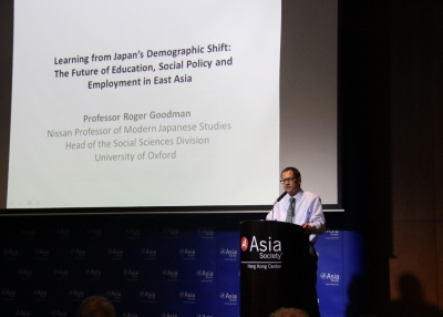 Prof. Roger Goodman explaining how other Asian countries can learn from Japan’s Demographic Shift