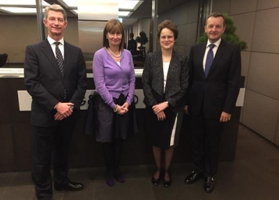 David Olsson, King & Wood Mallesons; Sue Kench, King & Wood Mallesons, H.E. Ms Frances Adamson, Australia's Ambassador to China and Stuart Fuller, Global Managing Partner, King & Wood Mallesons