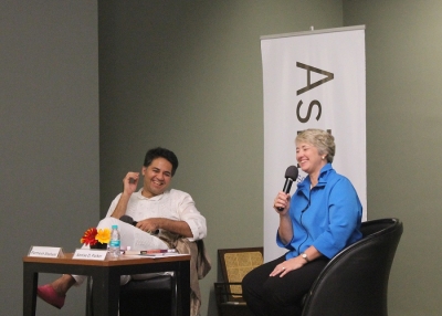 [L to R] Parmesh Shahani and Mayor Annise D. Parker