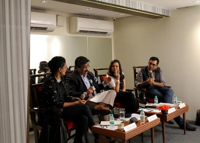 Sandhini Poddar, Rajiv Savara, Sangita Jindal, and Anurag Khanna in Mumbai on November 29, 2013. (Asia Society India Centre)