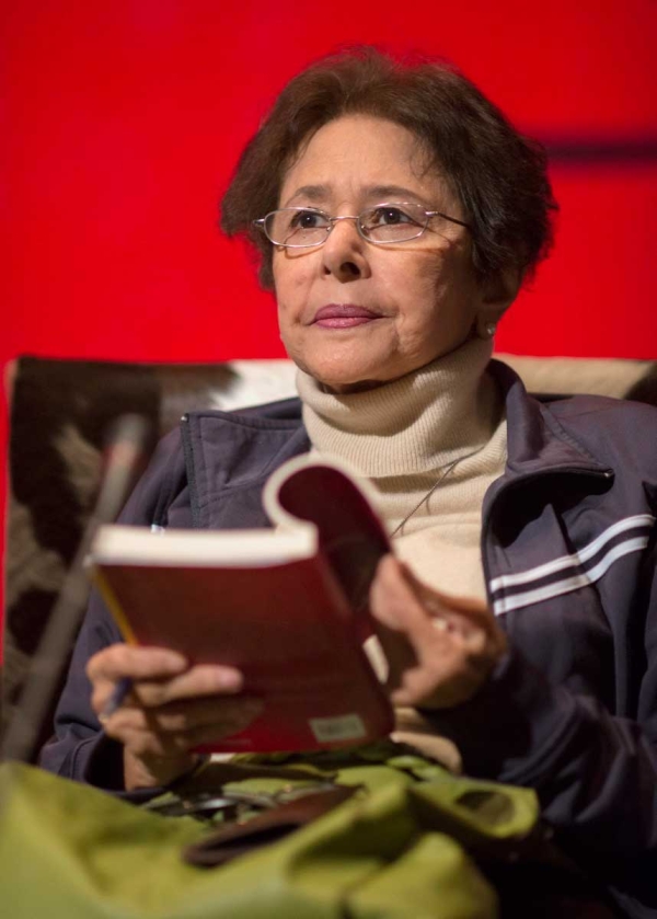 Bapsi Sidhwa read from her works on Day 2 (February 24) of the LLF. (Saad Sarfraz Sheikh)