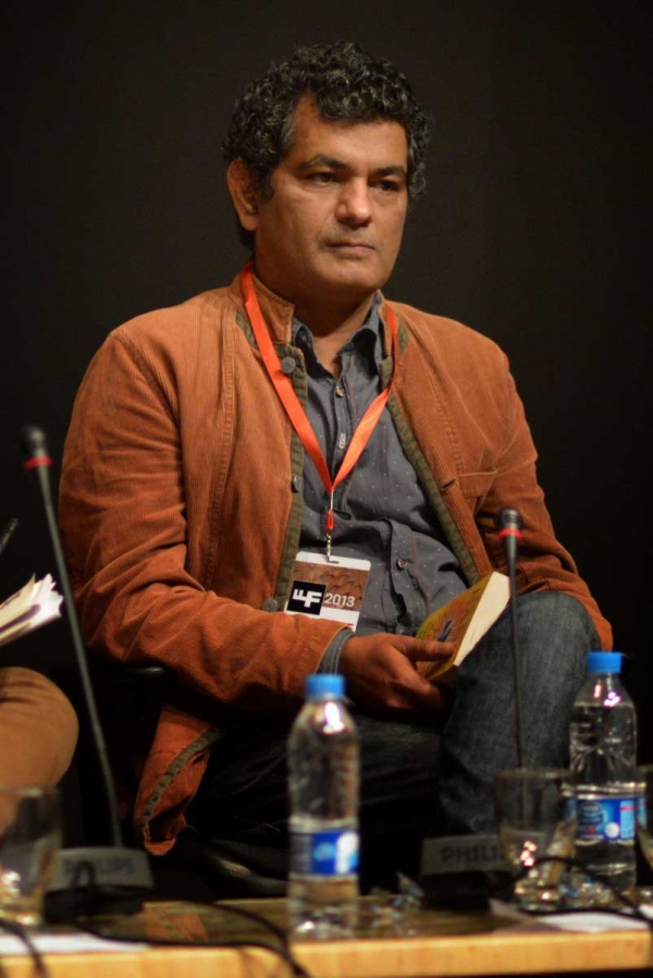 Mohammed Hanif at the panel "Literature of Resistance" on Day 1. (Saad Sarfraz Sheikh)
