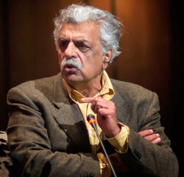Tariq Ali delivered a keynote, "Politics and Culture: Past and Present," at the Festival opening on February 23. (Saad Sarfraz Sheikh)
