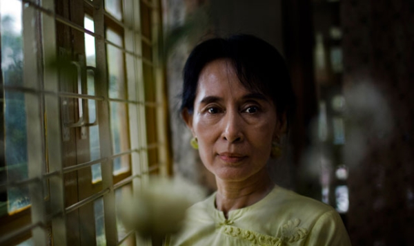 Burma/Myanmar democracy icon Aung San Suu Kyi poses for a portrait at the National League for Democracy (NLD) headquarters in Yangon on December 8, 2010 in Yangon, Myanmar. (Drn /Getty Images)
