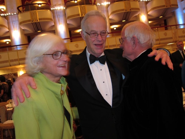From left, Sheila Platt, former Asia Society President Bob Oxnam and former Asia Society President Nick Platt. (Bill Swersey)