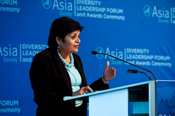 Asia Society President Vishakha Desai speaks at the Diversity Leadership Forum in New York in June 2012. (Suzanna Finley/Asia Society)