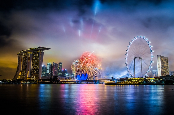 Singapore getting ready for National Day on August 9 with trial runs of its fireworks and lights. (acdovier/Flickr)