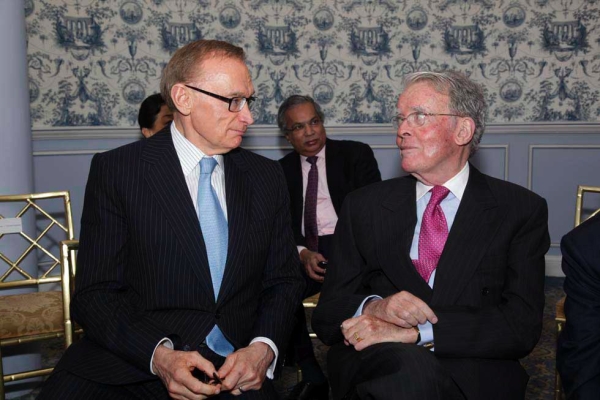 Bob Carr and Bill McDonough, Former President of the Federal Reserve Bank of New York. (Brian Stanton)