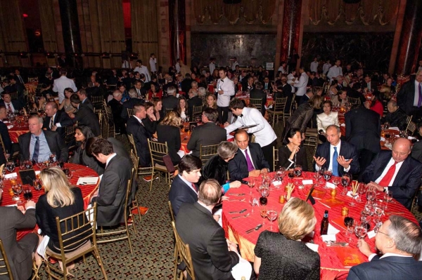 Over 400 guests attended the dinner on November 8, one night after a major storm buffeted a New York City that was still recovering from Hurricane Sandy one week earlier. (Bennet Cobliner)