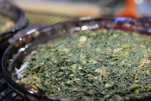 Herb kuku, an omelette made from fresh green herbs that's another traditional New Year's dish. (Three Points Kitchen/Flickr)