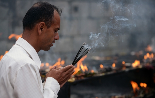 According to the Nepali calendar, Shravan is the holiest month of the year, with each Monday of the month known as Shravan Somvar, when worshippers offer prayers for a happy and prosperous life. (Prakash Mathema/AFP/Getty Images)