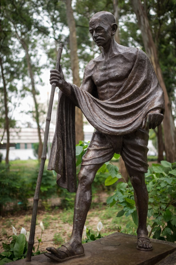 The memorial statue of Mahatma Gandhi in Sao Paulo, Brazil, seen on on January 30, 2013, the 65th anniversary of his death. (Yasuyoshi Chiba/AFP/Getty Images)