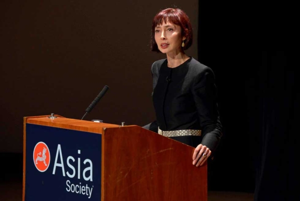 Melissa Chiu introducing the program at Asia Society New York on May 5, 2014. (Elsa Ruiz/Asia Society)