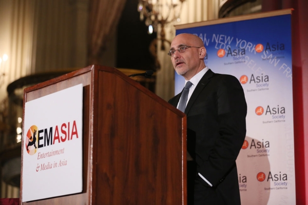 Studio 8 founder and CEO Jeff Robinov speaks at the 2014 Asia Society U.S.-China Film Summit and Gala, held at the Millennium Biltmore Hotel in Los Angeles on Nov. 5, 2014. (Ryan Miller/Capture Imaging)