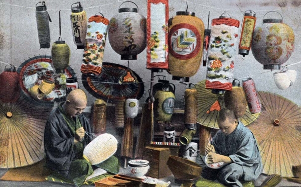 "Lantern makers, Japan." 1907-1919. (Theodor Eismann/New York Public Library)