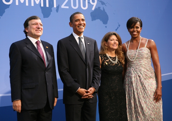 Wearing Thakoon Panichgul at the G-20 Summit in Pittsburgh, PA on September 24, 2009. (European External Action Service/flickr)