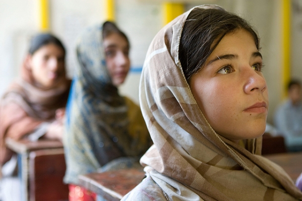 Girls attending school in Afghanistan. (Asian Development Bank/flickr)