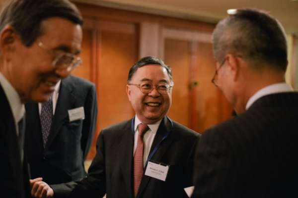 Mr. Ronnie Chan, Chairman of the board, greets distinguished guests at the dinner on June 11th. 