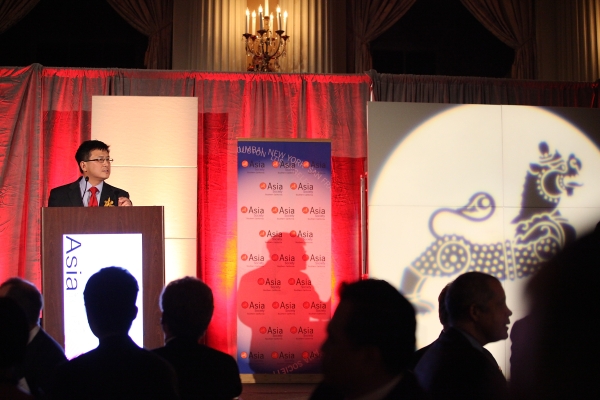 John Chiang, Controller State of California, honored as "Asian American Leader of the Year" speaks during the Asia Society Southern California 2013 Annual Gala held at the Millennium Biltmore Hotel on Tuesday, February 19, 2013 in Los Angeles, Calif. (Photo by Ryan Miller/Capture Imaging)