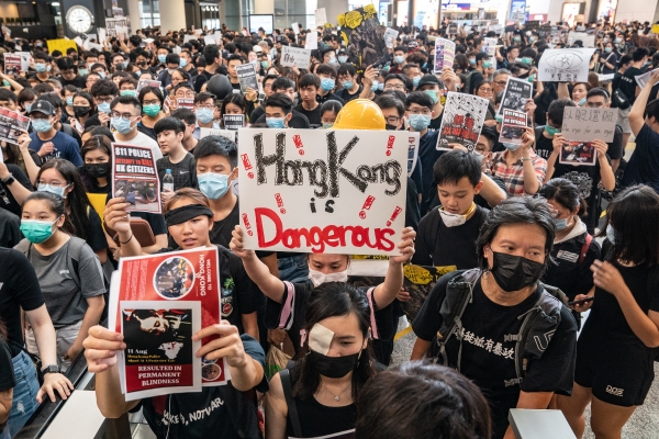 Hong Kong protesters occupied the territory's airport